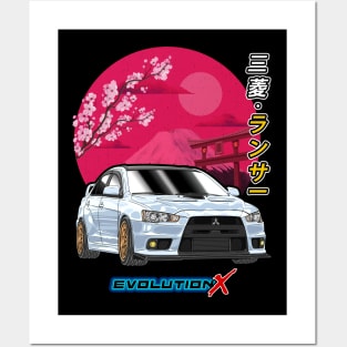 Nippon JDM Mitsubishi Lancer Evolution X Posters and Art